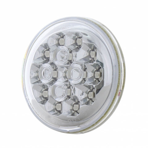 15 LED 2-3/8" Dual Function Signal Light For Harley Motorcycle - Red LED/Clear Lens