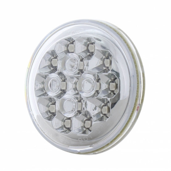 15 LED 2-3/8" Dual Function Signal Light For Harley Motorcycle - Red LED/Clear Lens