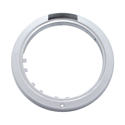 Stainless Steel Bullet Classic Headlight H4 With White LED & Signal - Clear Lens
