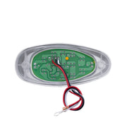 15 LED Sleeper Light With Bezel For Freightliner (Clearance/Marker) - Amber LED/Clear Lens (Pair)