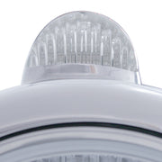 Stainless Steel Guide 682-C Headlight Crystal H4 & Dual Mode LED Signal - Clear Lens