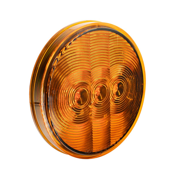 3 LED 4" Round Light(Turn Signal)-Amber LED/Amber Lens