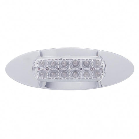 12 LED Maverick Light (Clearance/Marker) With Reflector - Amber LED/Clear Lens