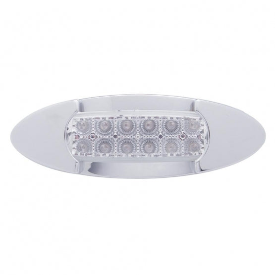 12 LED Maverick Light (Clearance/Marker) With Reflector - Amber LED/Clear Lens