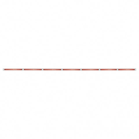 94" Stainless Light Bracket With 7X 14 LED 12" Light Bars - Red LED/Red Lens