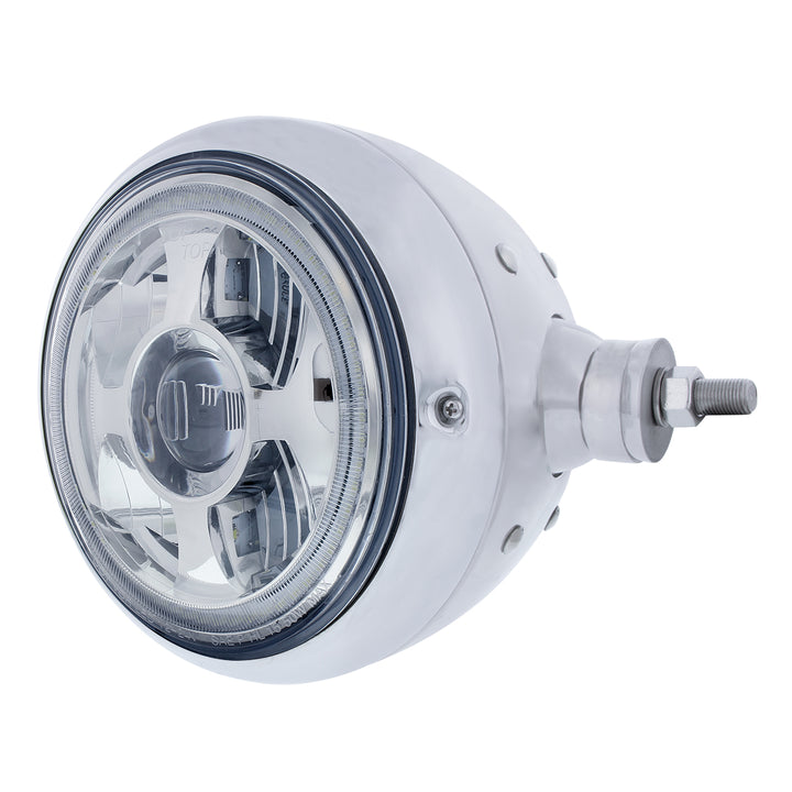 SS Guide 682-C Style Headlight Assembly W/LED Headlight &amp; Dual Color Position Light - R/H (Horizontal Mount)