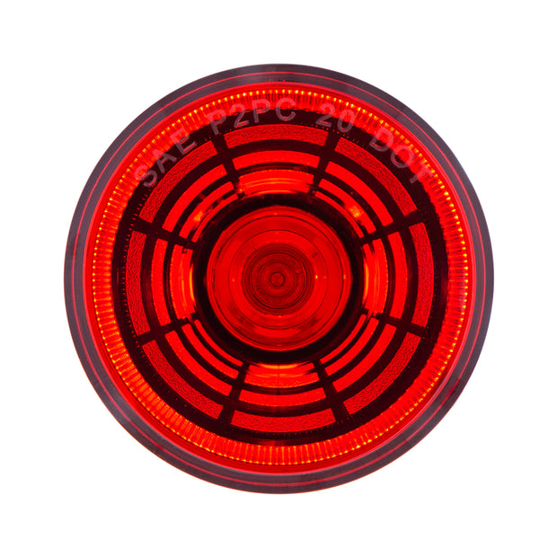 4 LED 2-1/2" Round Abyss Light (Clearance/Marker) - Red LED/Red Lens