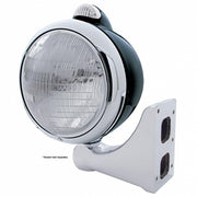 Black Guide 682-C Style Headlight 6014 & LED Turn Signal - Clear Lens