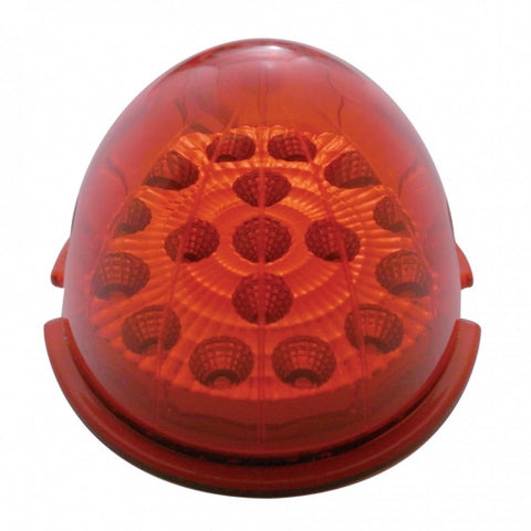 17 LED Dual Function Reflector Cab Light - Red LED/Red Lens