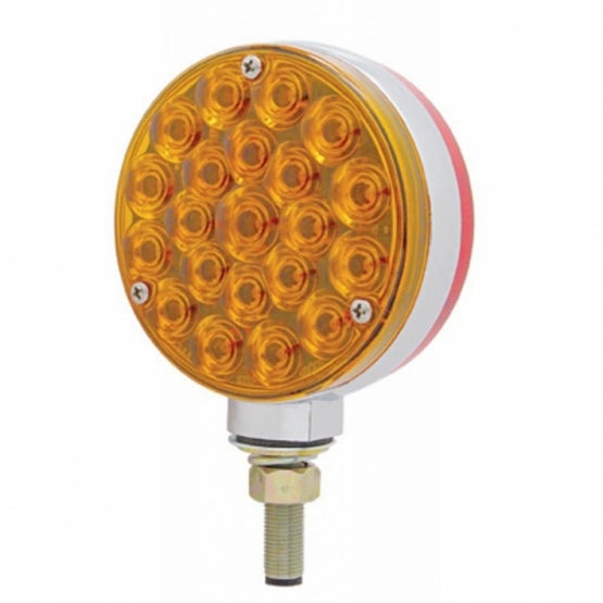 42 LED Double Face Turn Signal Light - Amber &amp; Red LED/Amber &amp; Red Lens