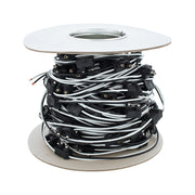 100 Count 2-Prong Male Bullet Plugs 16G Wire Harness Roll - 100' W/12" Lead Between Plugs