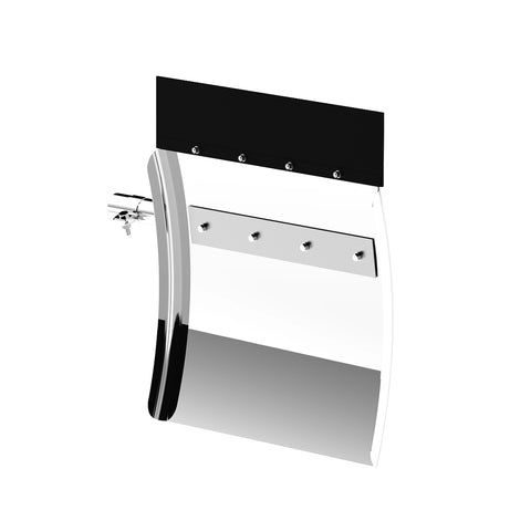 24" x 24" Stainless Competition Series Quarter Fender Set - Tube Bracket (Pair)