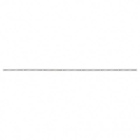 94" Stainless Light Bracket With 7X 14 LED 12" Light Bars - Amber LED/Chrome Lens