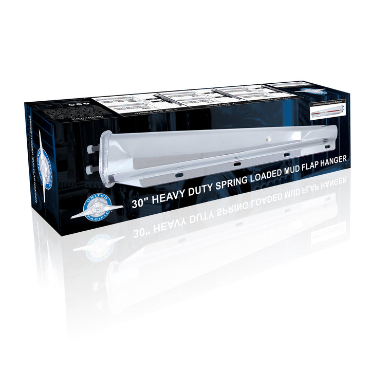 30" Black Heavy Duty Mud Flap Hangers - 1-1/8" Bolt Pattern (Pair)