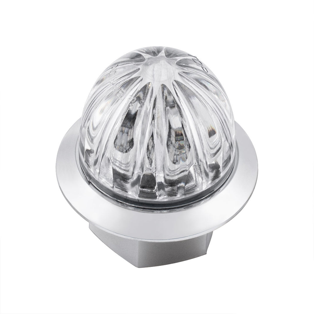 4 LED 3/4" Mini Watermelon Double Fury Light With Clear Lens (Clearance/Marker) - Amber &amp; Purple LED