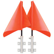 Warning Flag Holder - Chrome (Pair)