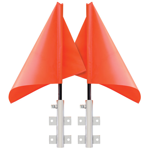 Warning Flag Holder - Chrome (Pair)