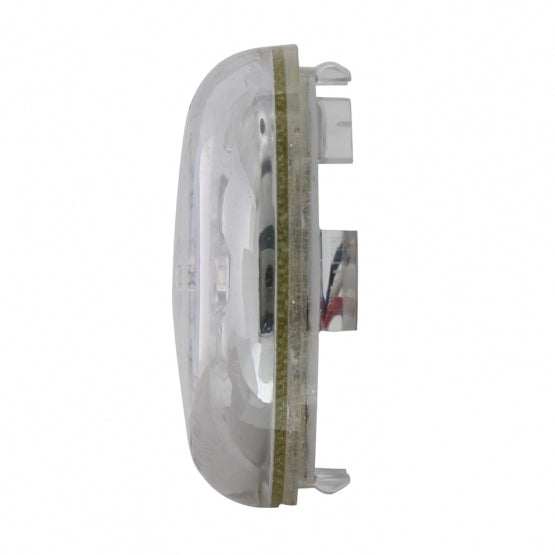 15 LED 2-3/8" Dual Function Signal Light For Harley Motorcycle - Red LED/Clear Lens
