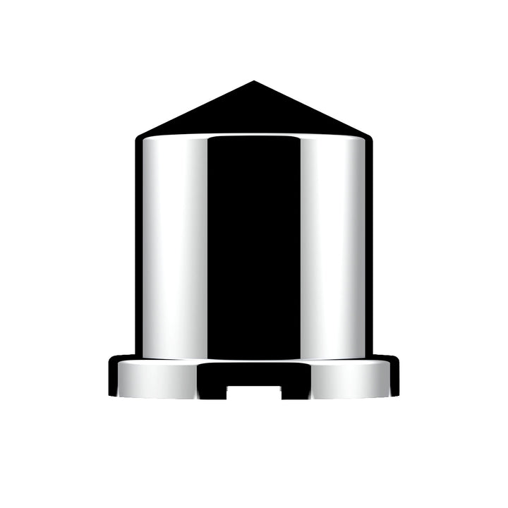 1-1/8" X 1-7/8" Chrome Plastic Pointed Nut Cover - Push-On