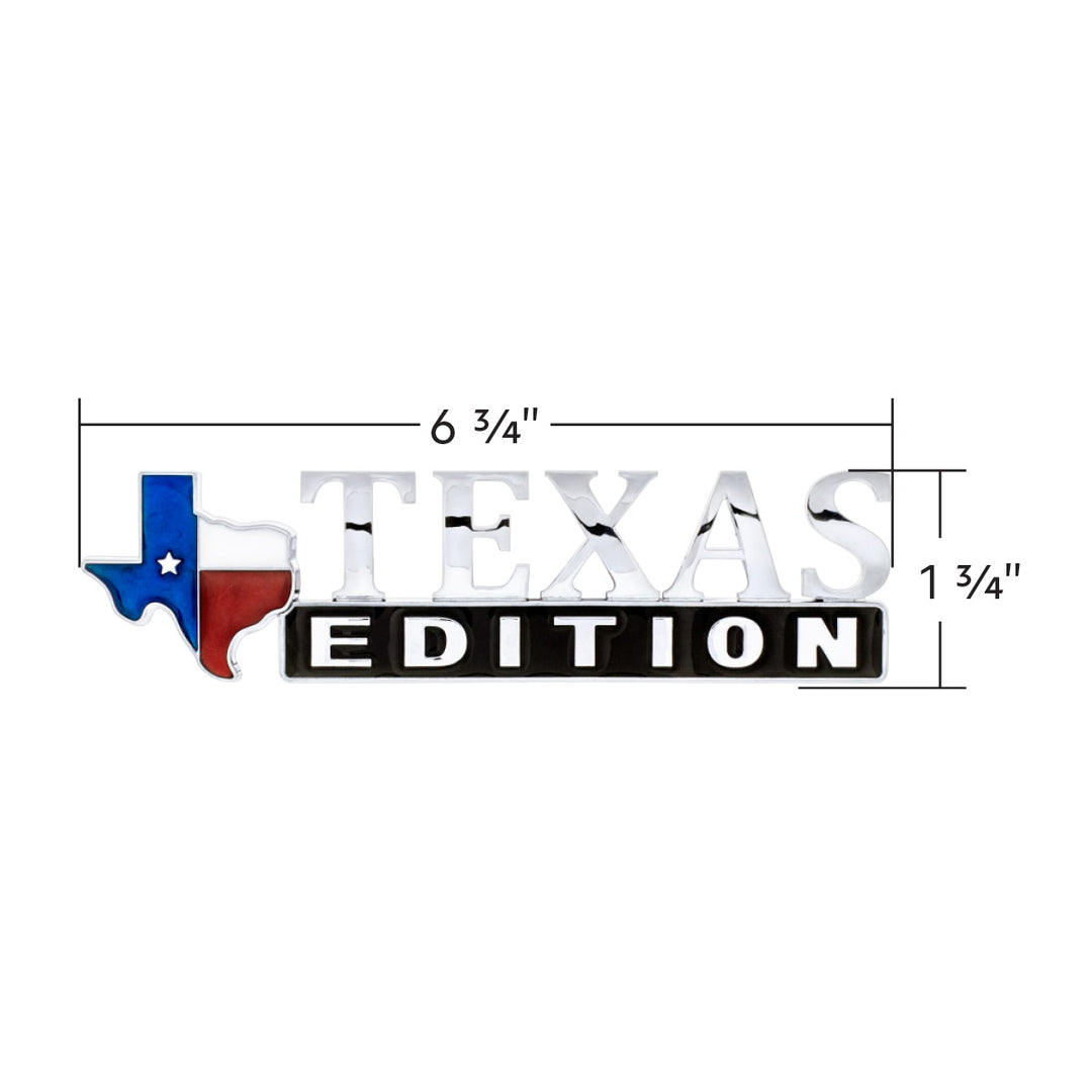 Chrome Die Cast "Texas Edition" Accent Emblem