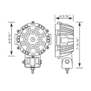 17 High Power LED 7" Spot/Off Road Light