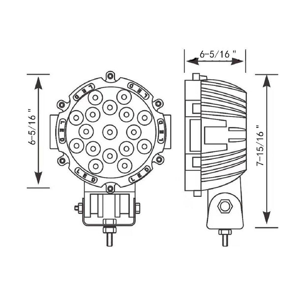 17 High Power LED 7" Spot/Off Road Light