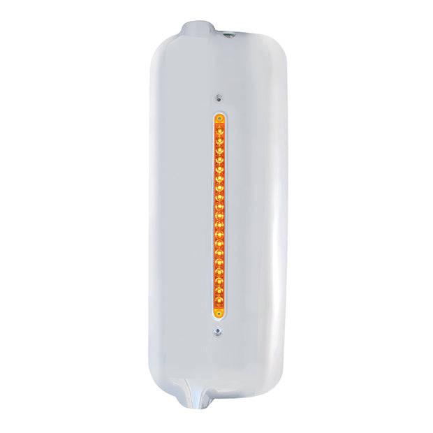 Mirror Cover With 19 Amber LED 12" Reflector Light Bar For Pre-2005 FL Century- Driver -Amber Lens