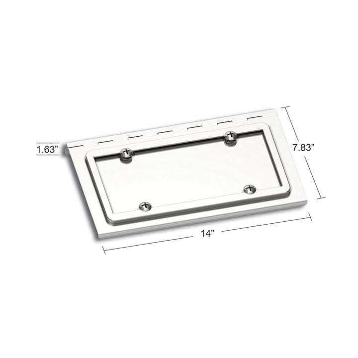 Stainless Single License Plate / Swing Plate For Peterbilt &amp; Kenworth Models