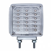 39 LED Reflector Double Face Turn Signal Light (Passenger) - Amber & Red LED/Clear Lens