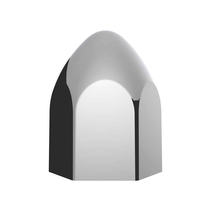 15/16" X 1 5/8" Chrome Plastic Bullet Nut Cover - Push-On