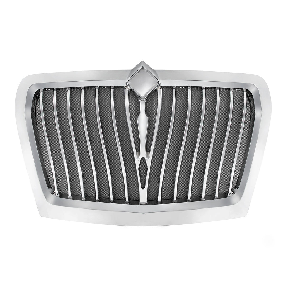 Chrome Curved Style Grille With Bug Screen For 2018-2024 International LT