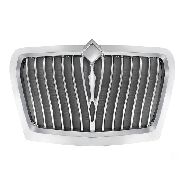 Chrome Curved Style Grille With Bug Screen For 2018-2024 International LT