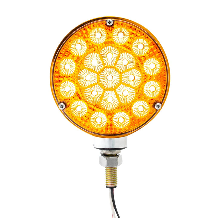 42 LED Reflector Double Face Competition Series Turn Signal Light-Amber &amp; Red LED/Lens