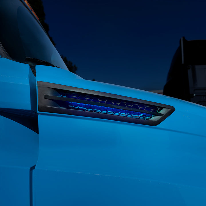 Hood Air Intake Grille With Blue LED For 2018-2024 Freightliner Cascadia 126 - Passenger