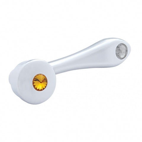 Chrome Die-Cast Window Crank With 3/8” Square Adapter - Amber Crystal
