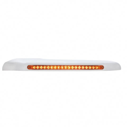 19 Amber LED Front Fender Cover For Peterbilt 388 (2008-2015) & 389 (2008-2023)-Amber Lens - Driver