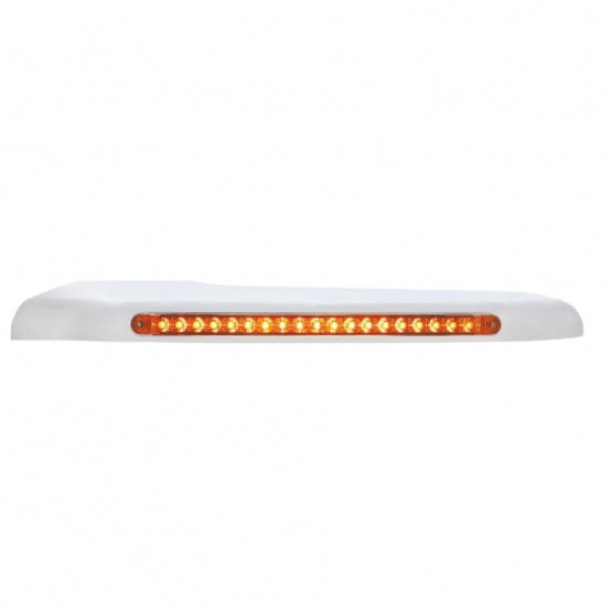 19 Amber LED Front Fender Cover For Peterbilt 388 (2008-2015) & 389 (2008-2023)-Amber Lens - Driver
