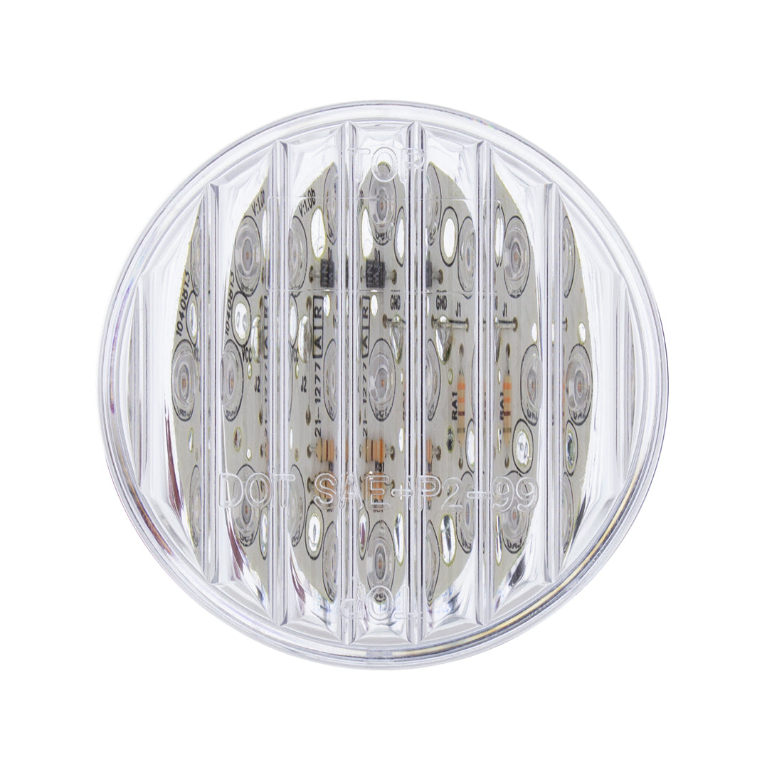 9 LED 2" Round Clearance Marker Red LED/Clear Lens United Pacific 38363