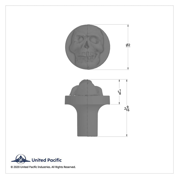 Skull Air Valve Knob - Indigo Blue
