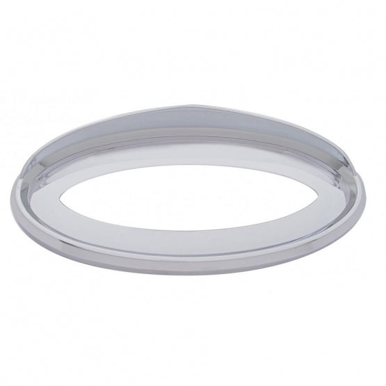 Chrome Bezel With Visor For 7-7/8" X 3-1/4" Peterbilt Emblem