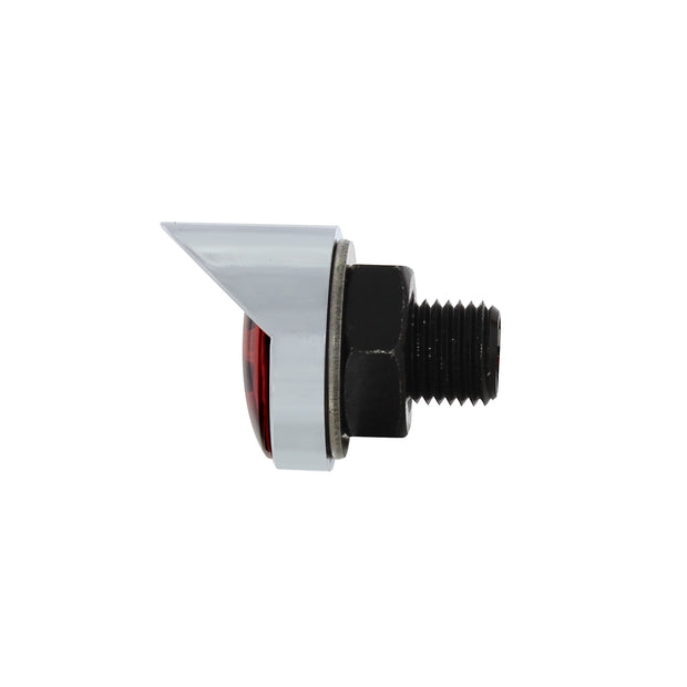 3 High Power LED 1" Light (Clearance/Marker) With Visor - Red LED/Red Lens