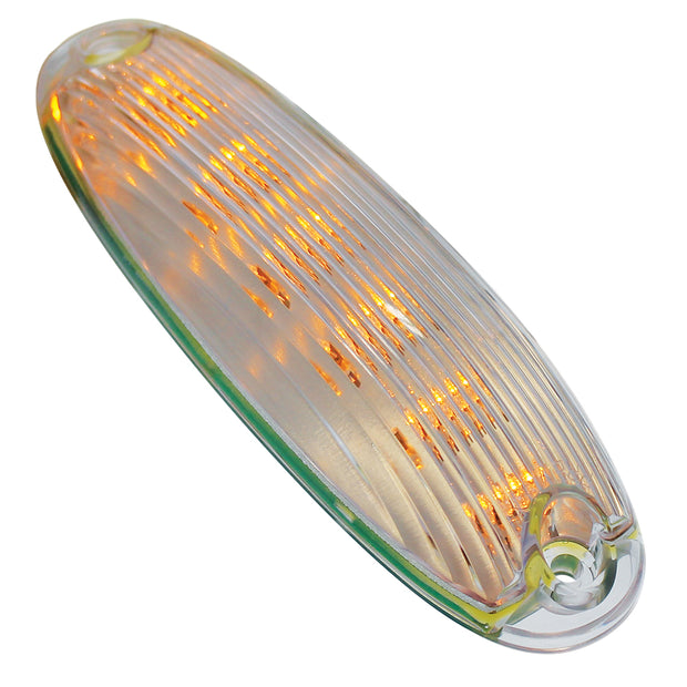 6 Amber LED Cab Lights For 2008-2017 Freightliner Cascadia - Clear Lens (5-Pack)