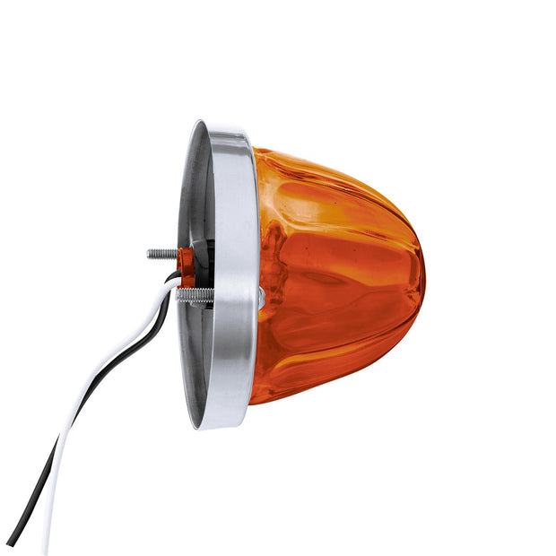 Glass Watermelon Light Kit With LED Light-Amber LED/Dark Amber Lens
