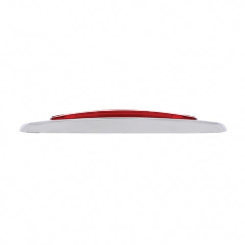 16 LED Rectangular GloLight With Bezel (Clearance/Marker) - Red LED/Red Lens