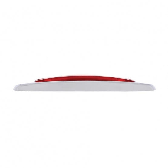 16 LED Rectangular GloLight With Bezel (Clearance/Marker) - Red LED/Red Lens