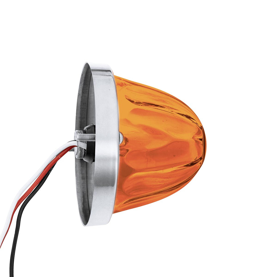 Glass Watermelon Light Kit With 4 LED Light-Amber LED/Amber Lens