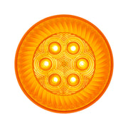 16 LED 4" Round Turbine Light (Turn Signal) - Amber LED/Amber Lens