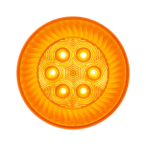 16 LED 4" Round Turbine Light (Turn Signal) - Amber LED/Amber Lens