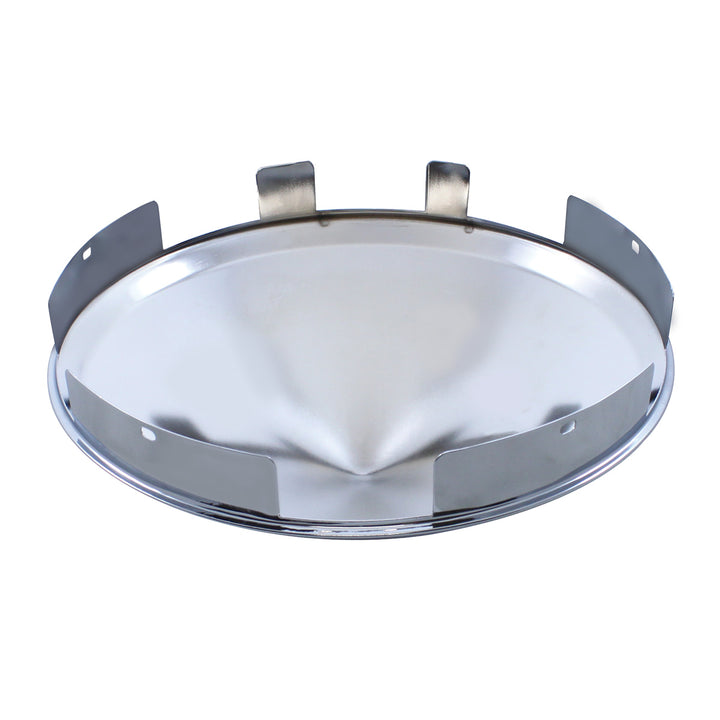 6 Uneven Notched Chrome Pointed Front Hubcap - 1" Lip