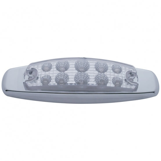 10 LED Reflector Rectangular Light (Clearance/Marker) - Red LED/Clear Lens